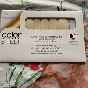 Color Street Shimmery White Nail Strips - Retired - Couldn’t Carat Less